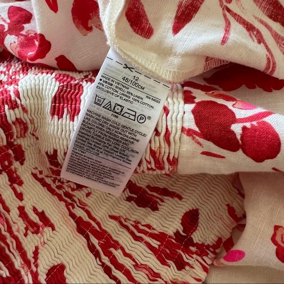 NWT Banana Republic puff sleeve white floral dress - Picture 13 of 14